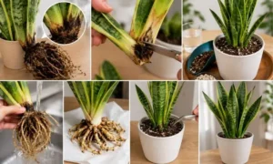 サンスベリアの根腐れを復活させる手順｜腐った根の除去から植え替えまでの対処方法