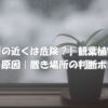 冬の窓際に置かれた観葉植物が寒さで弱り始めている様子と、冬の置き場所リスクをイメージした写真